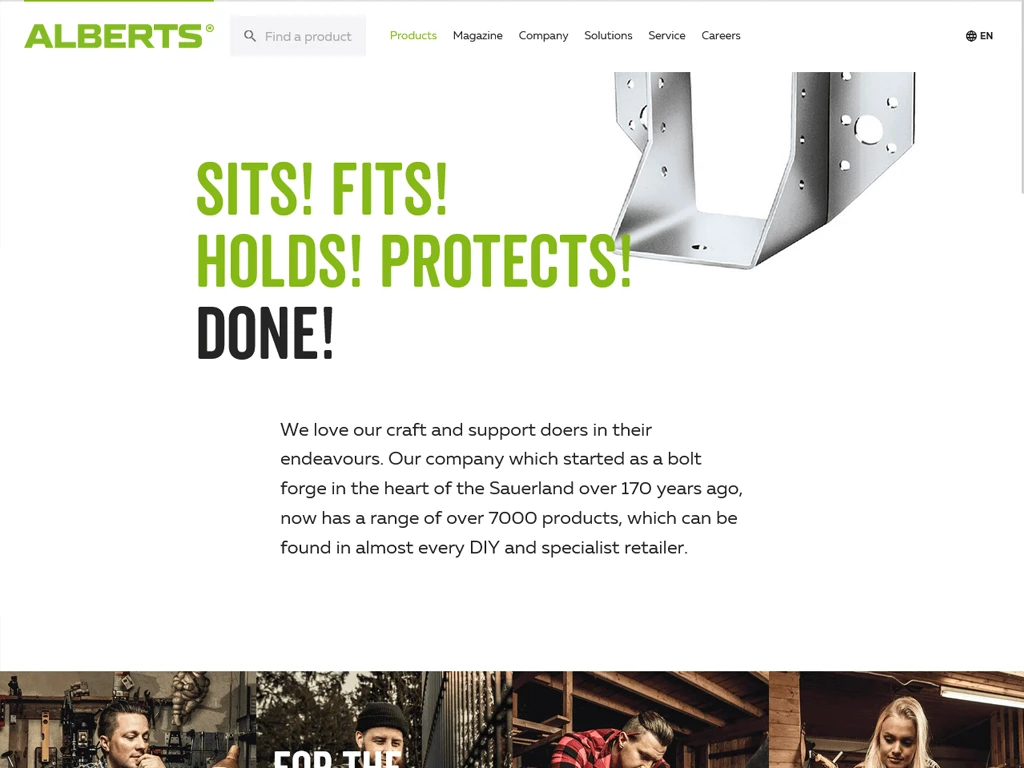 Screenshot of the Gust. Alberts online catalog.