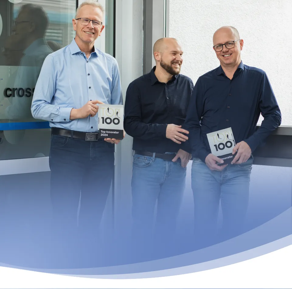 Albrecht Bosler, Thomas Kern, Ranga Yogeshwar and Michael Binder at the TOP 100 award ceremony in Mainz on June 27, 2025.
