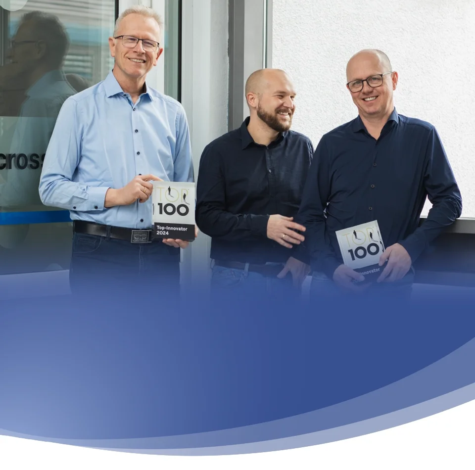 Albrecht Bosler, Thomas Kern, Ranga Yogeshwar and Michael Binder at the TOP 100 award ceremony in Mainz on June 27, 2025.