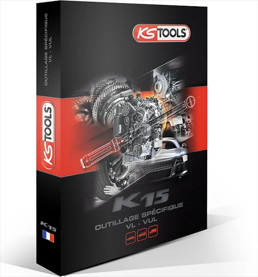 Vue du catalogue de produits de KS Tools pour le secteur automobile.