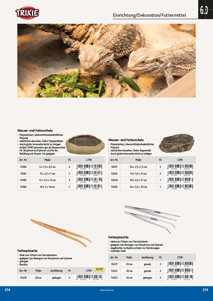 Page de catalogue de TRIXIE produite de manière automatisée.